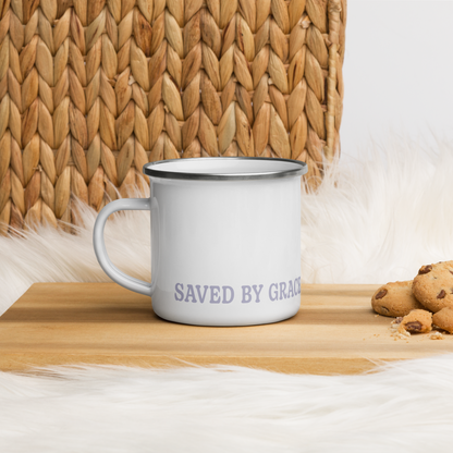 Saved By Grace Enamel Mug