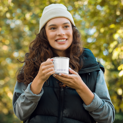 Saved By Grace Enamel Mug