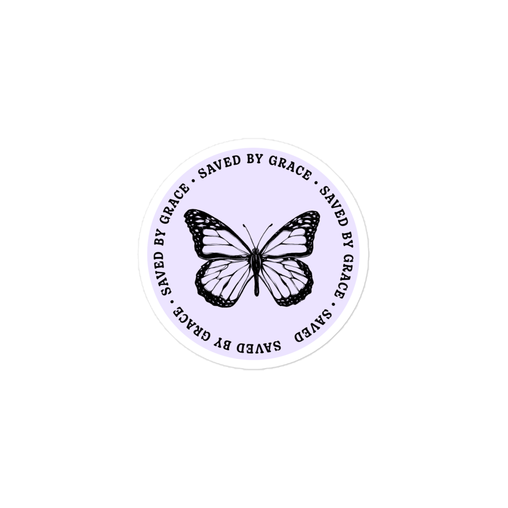 Saved By Grace Cut Sticker