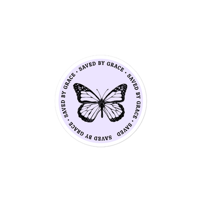 Saved By Grace Cut Sticker